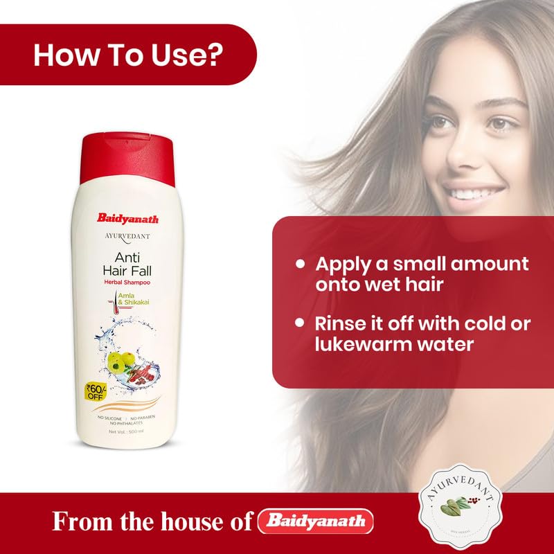 **Ayurvedic Anti Hair Fall Shampoo with Amla & Shikakai – Natural Hair Strengthening for Stronger, Healthier Hair (500ml) – Best for Thinning Hair & Scalp Care**    *(Perfect for daily use to reduce hair fall, promote growth, and nourish dry or damaged hair – ideal for men and women seeking natural Ayurvedic solutions.)*