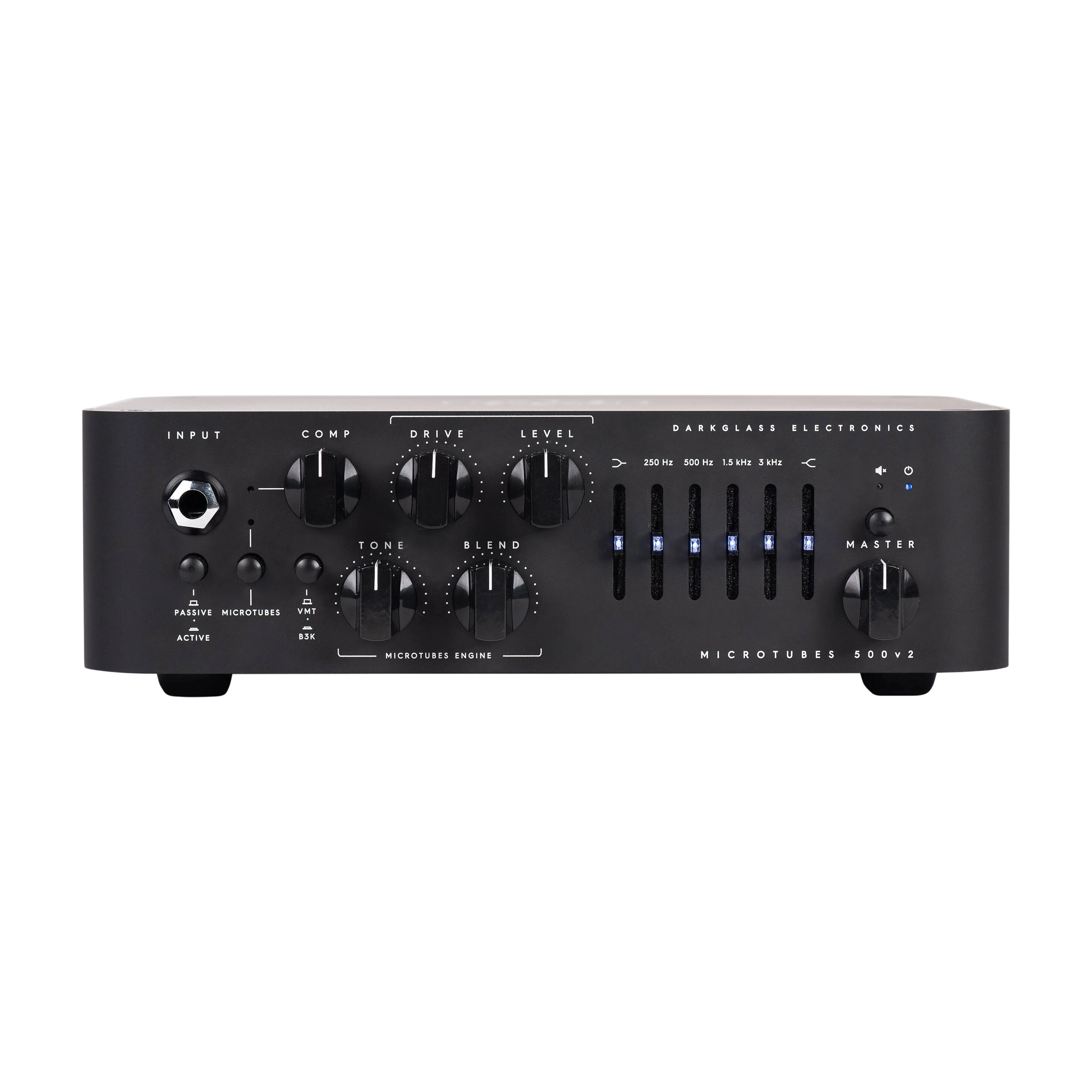 Darkglass Microtubes 500 v2 500W Bass Amplifier Head - Professional Bass Guitar Amp for Live Performances & Studio Recording