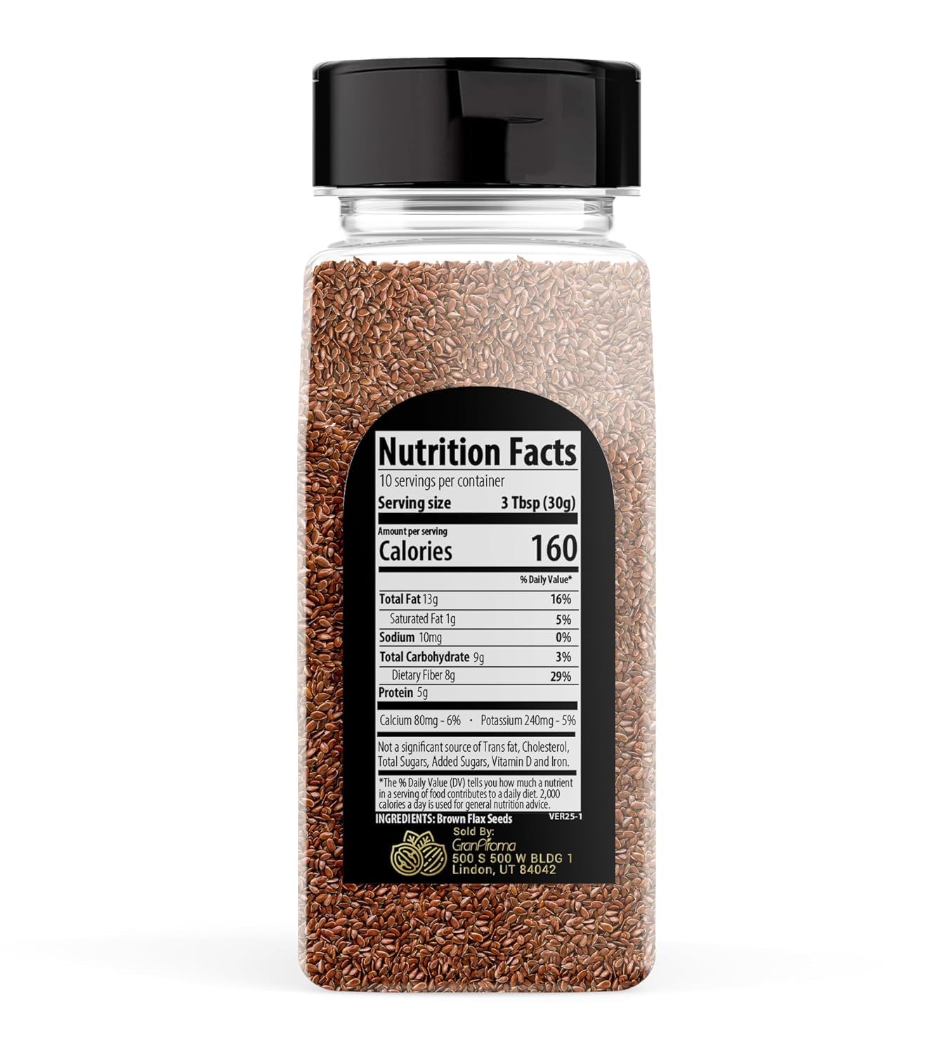 Organic Brown Flax Seeds for Baking & Cooking - 11.2oz | Egg Substitute, High Fiber Superfood | Perfect for Smoothies, Yogurt & Healthy Recipes