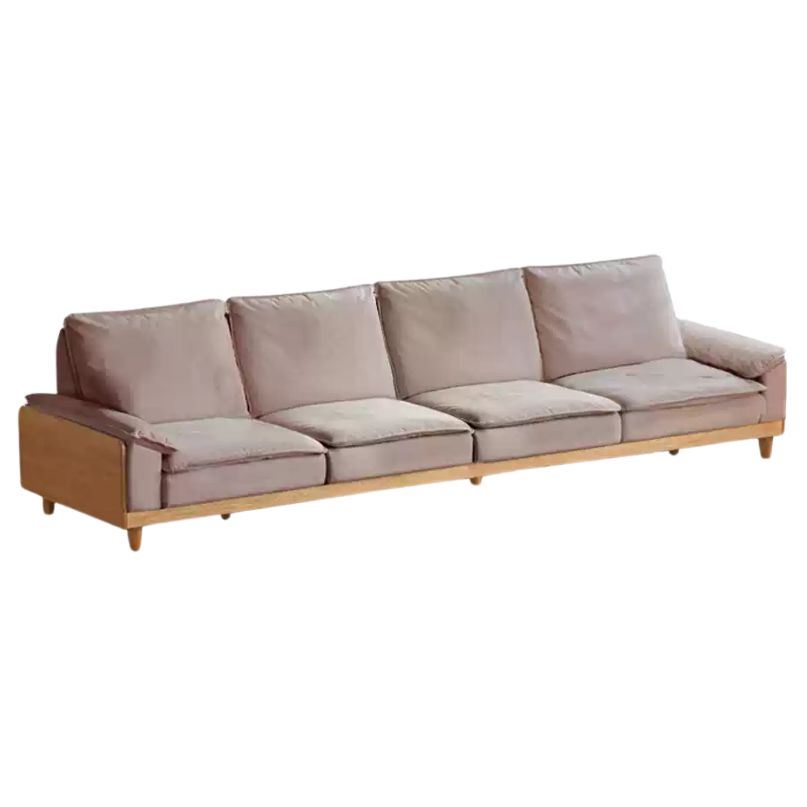 Solid Oak Wood Straight Sofa - Modern & Durable Hardwood Sofa for Living Room, Office, or Lounge - Perfect for Home Decor and Comfortable Seating