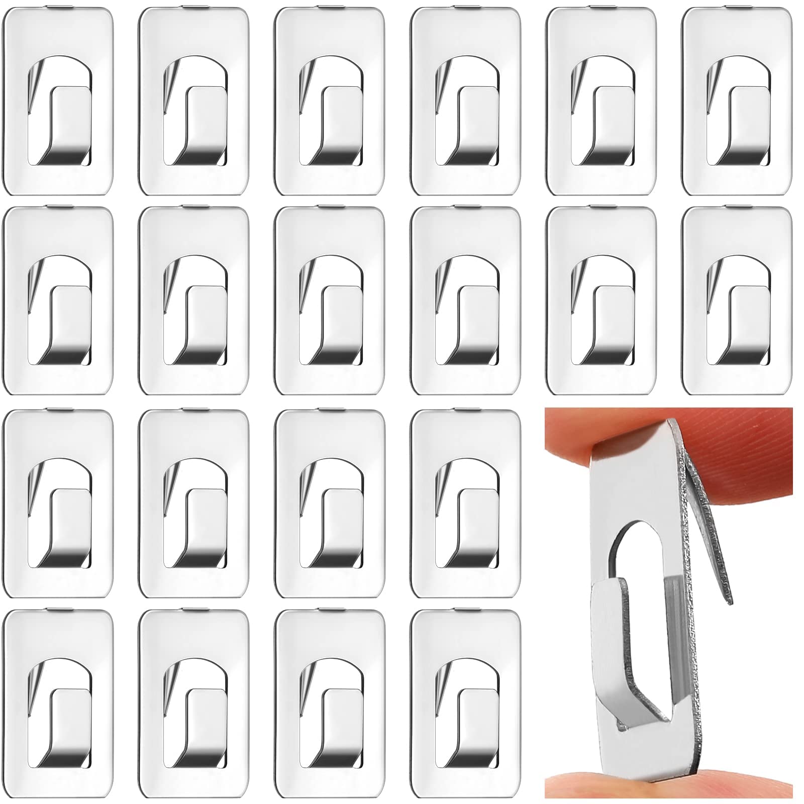 Hotop 36 Pack Stainless Steel Fabric Wall Clips - Heavy Duty Office Cubicle Hooks for Hanging Clothes, Pictures, and Decor - Perfect for Workstations, Home Organizers, and Partition Walls