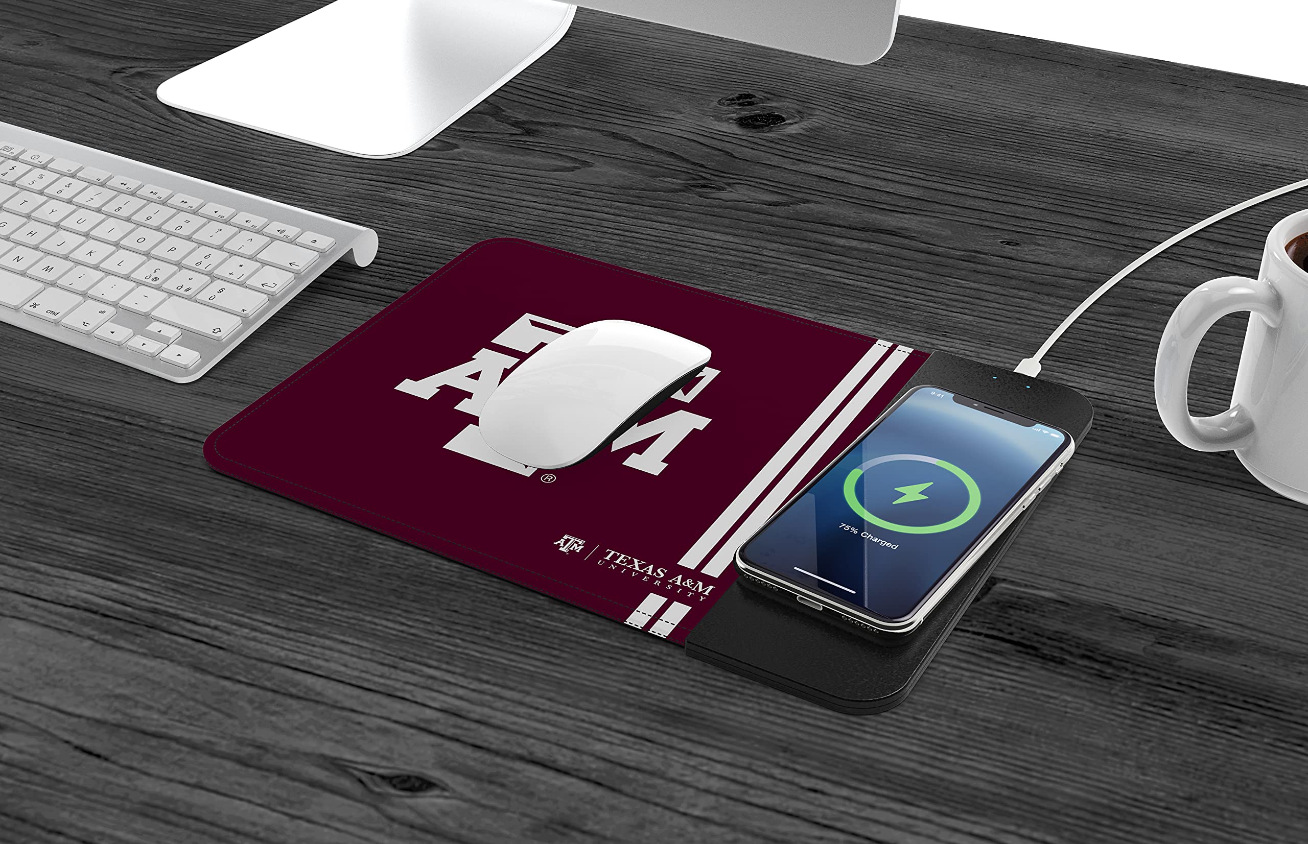 SOAR NCAA Unisex Wireless Charging Mouse Pad with Fast Qi Charging - Perfect for Office, Gaming & Home Desk Setup