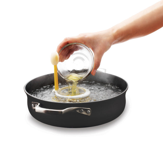 Chef'n Yolkster Egg Poacher - Perfect Silicone Egg Cooker for Poached Eggs - Ideal for Breakfast, Brunch & Healthy Cooking at Home