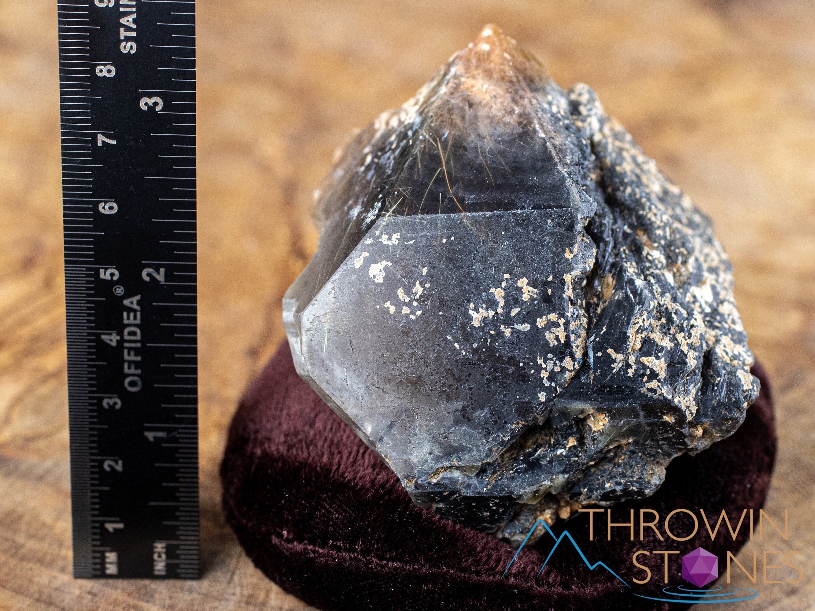 Natural QUARTZ Raw Crystal with Riebeckite, Rutile & Aegirine - Healing Stones Collection for Home Decor, Housewarming Gift & Spiritual Healing - Perfect for Meditation, Yoga & Energy Cleansing