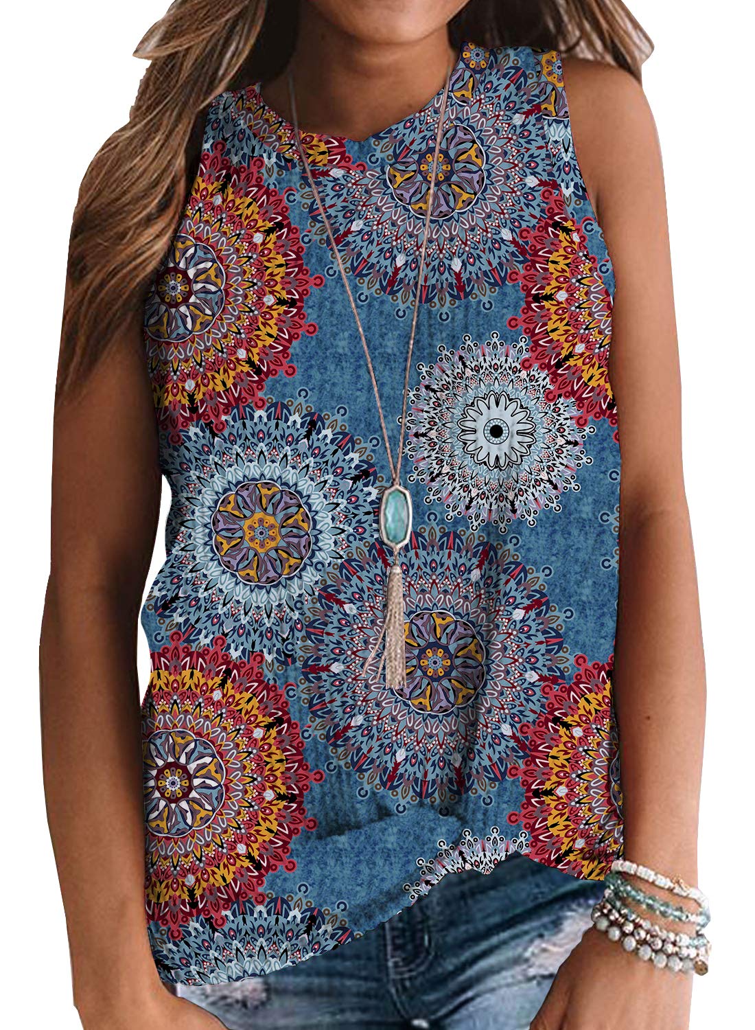 IWOLLENCE Women's Waffle Knit Tunic Top - Sleeveless Casual Blouse with Twist Knot Detail | Cute Summer Tank Tops for Women | Perfect for Beach, Vacation & Everyday Wear