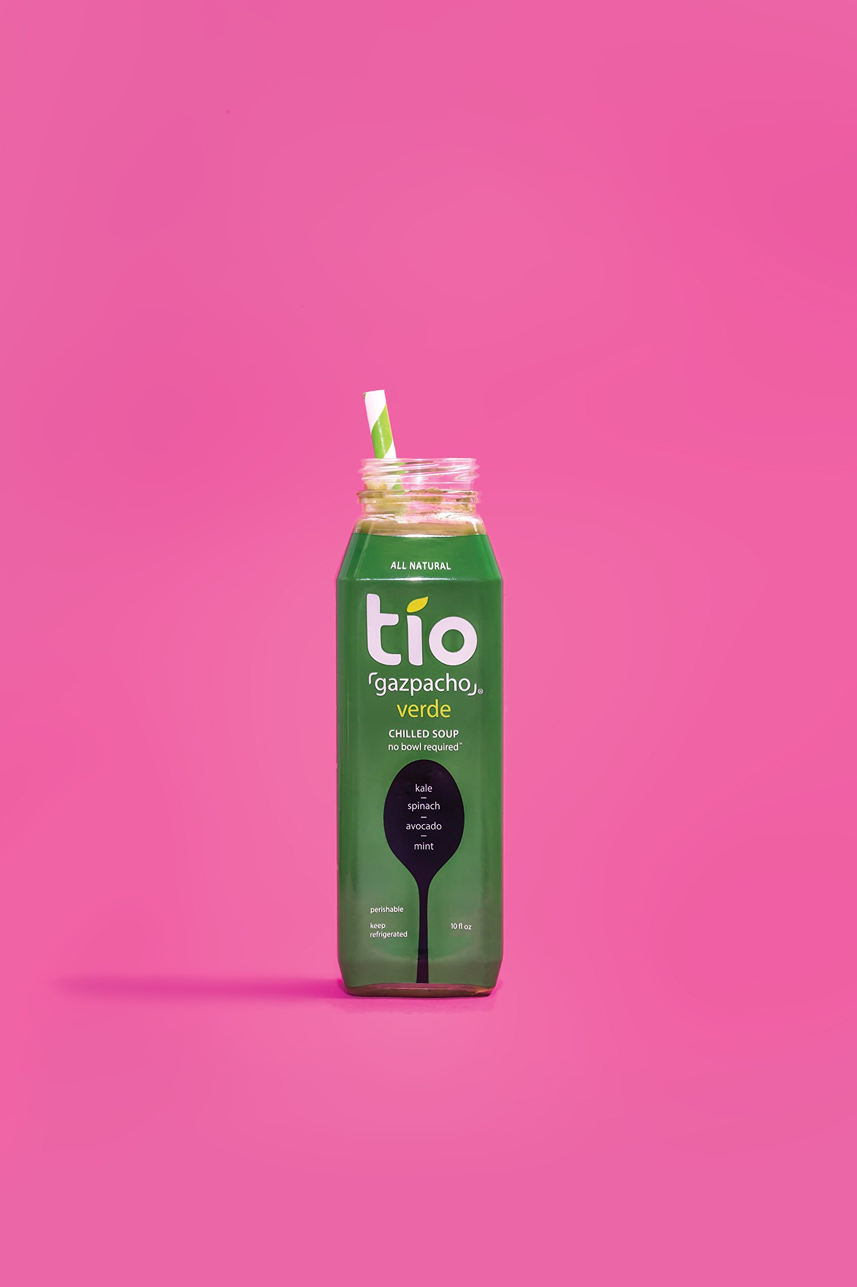 Organic Tio Gazpacho Verde Chilled Soup - Spicy Avocado Flavor, 10 fl oz (Pack of 12) | Cold Spanish Soup for Quick Lunch, Healthy Snacks & On-the-Go Meals