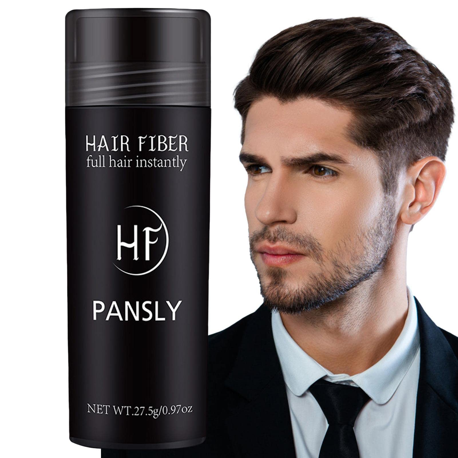 Hair Building Fibers for Men & Women - 2 Pack Black Hair Fibers Powder, Natural-Looking Hair Loss Concealer for Thinning Hair & Bald Spots - Instant Volume Boost for Everyday Styling & Confidence