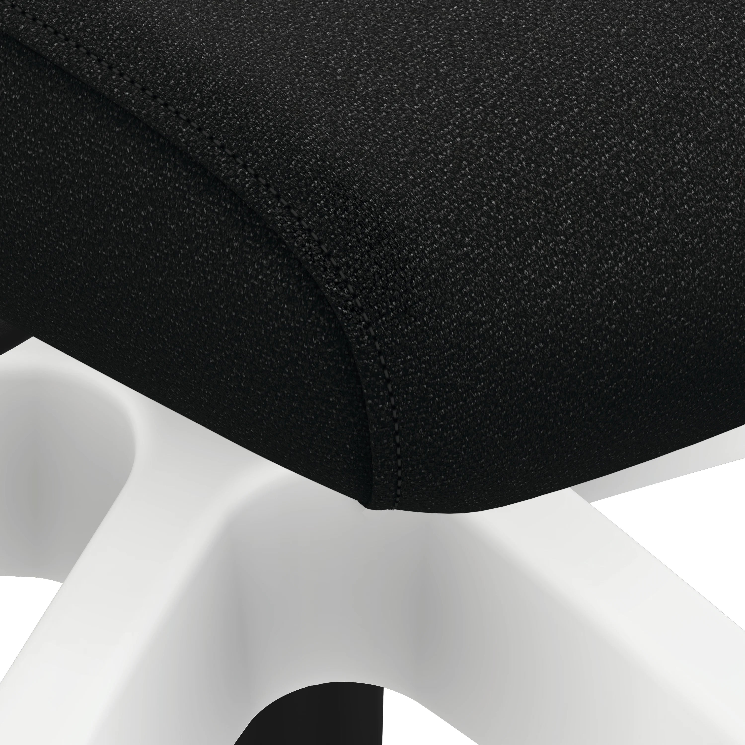Ergonomic Cliq Office Chair with Synchro Tilt - Basalt Fabric & White Designer Frame - Perfect for Home Office, Gaming & Workspaces