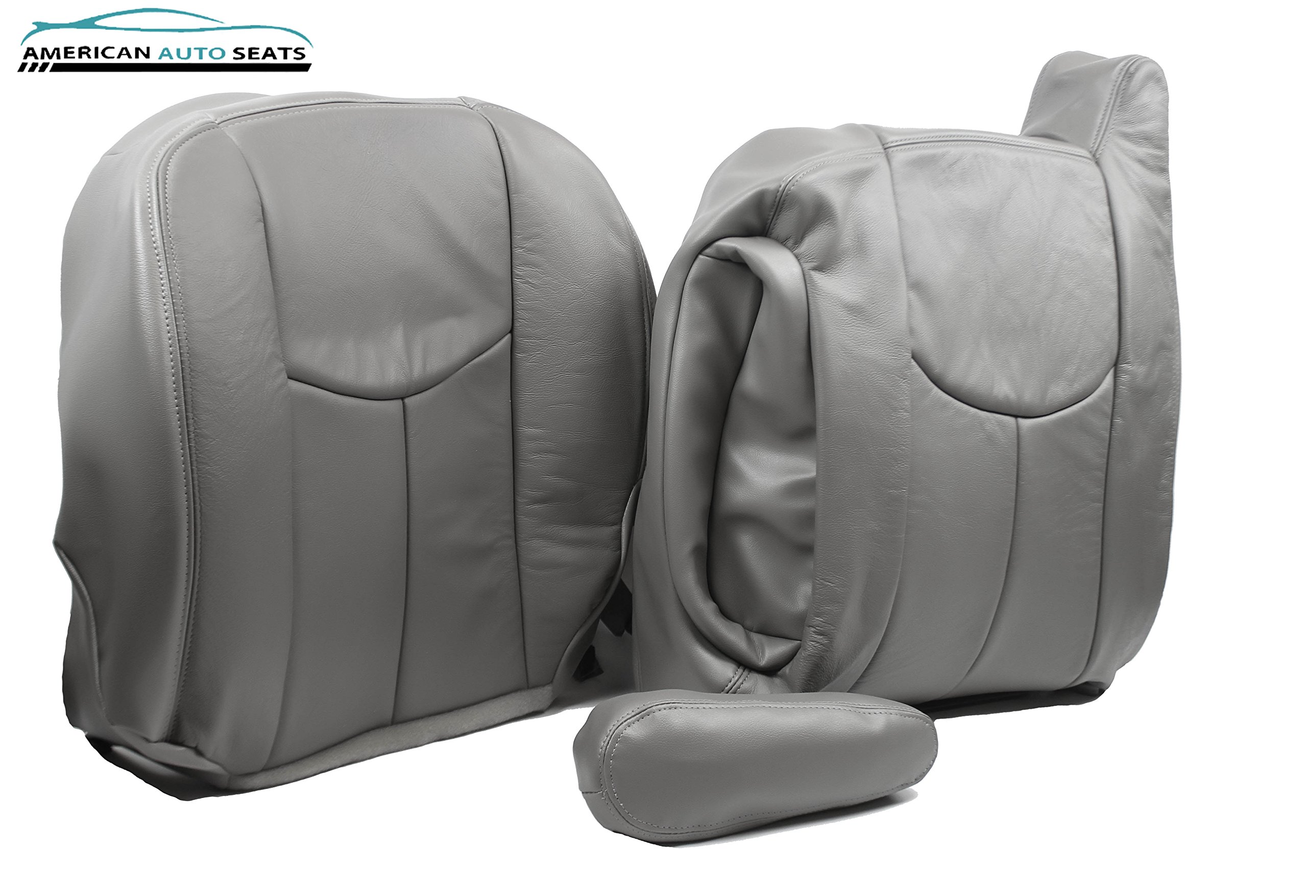 Xtreme Covers Full Leather Driver Side Bottom Seat Cover Replacement - Gray - Compatible with 2005 Chevy Silverado 1500/2500/3500 | Durable & Custom Fit | Perfect for Truck Upgrades, Road Trips & Daily Commuting