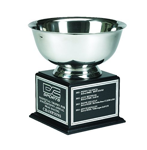 Shop Awards and Gifts - Premium Silver Revere Bowl Perpetual Trophy for Corporate Awards, Sports Achievements & Special Occasions