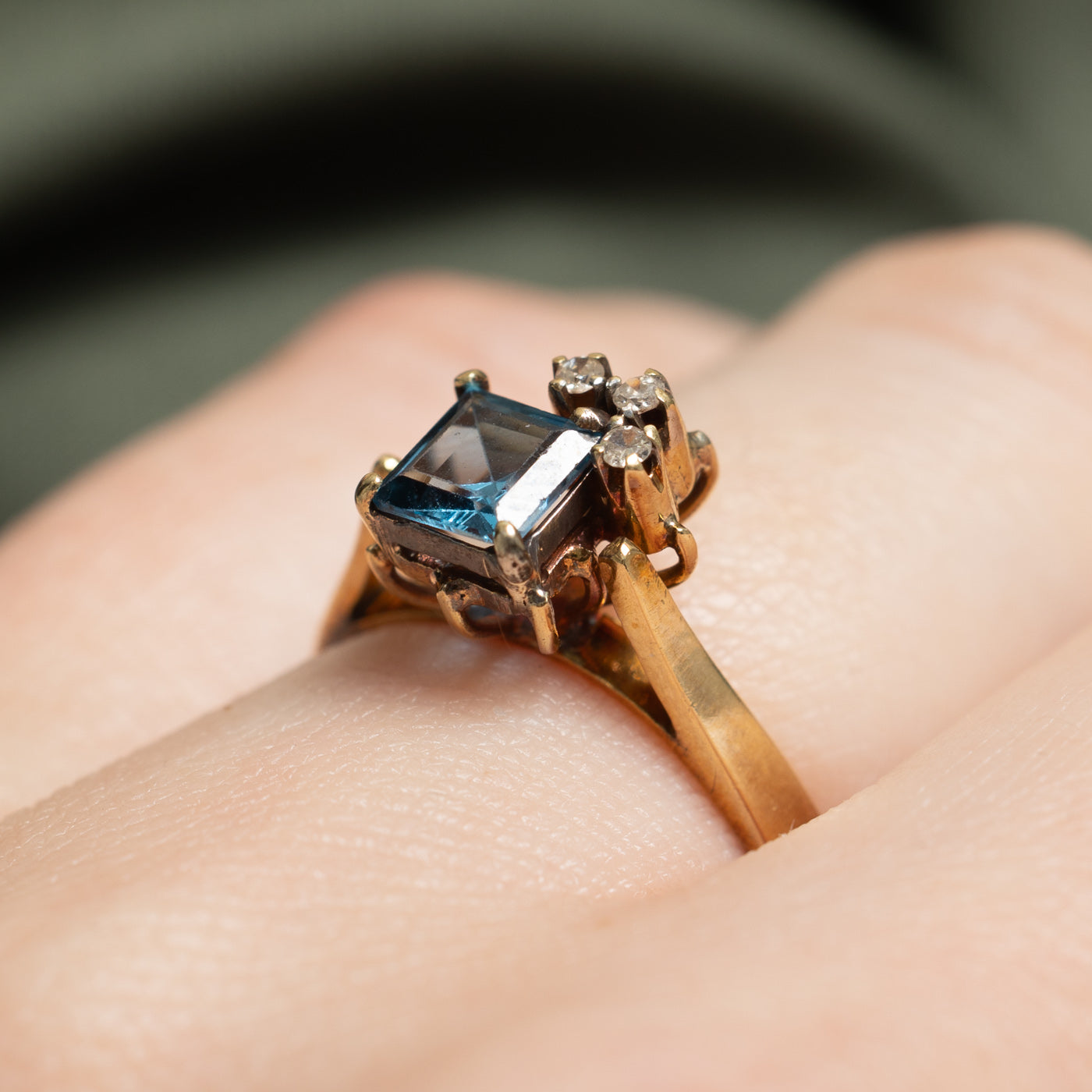 Exquisite 0.50ct Topaz & 0.03ct Diamond Ring - Size 5.25 - Elegant Birthstone Jewelry for Women - Perfect for Anniversary, Engagement & Special Occasion Gifts