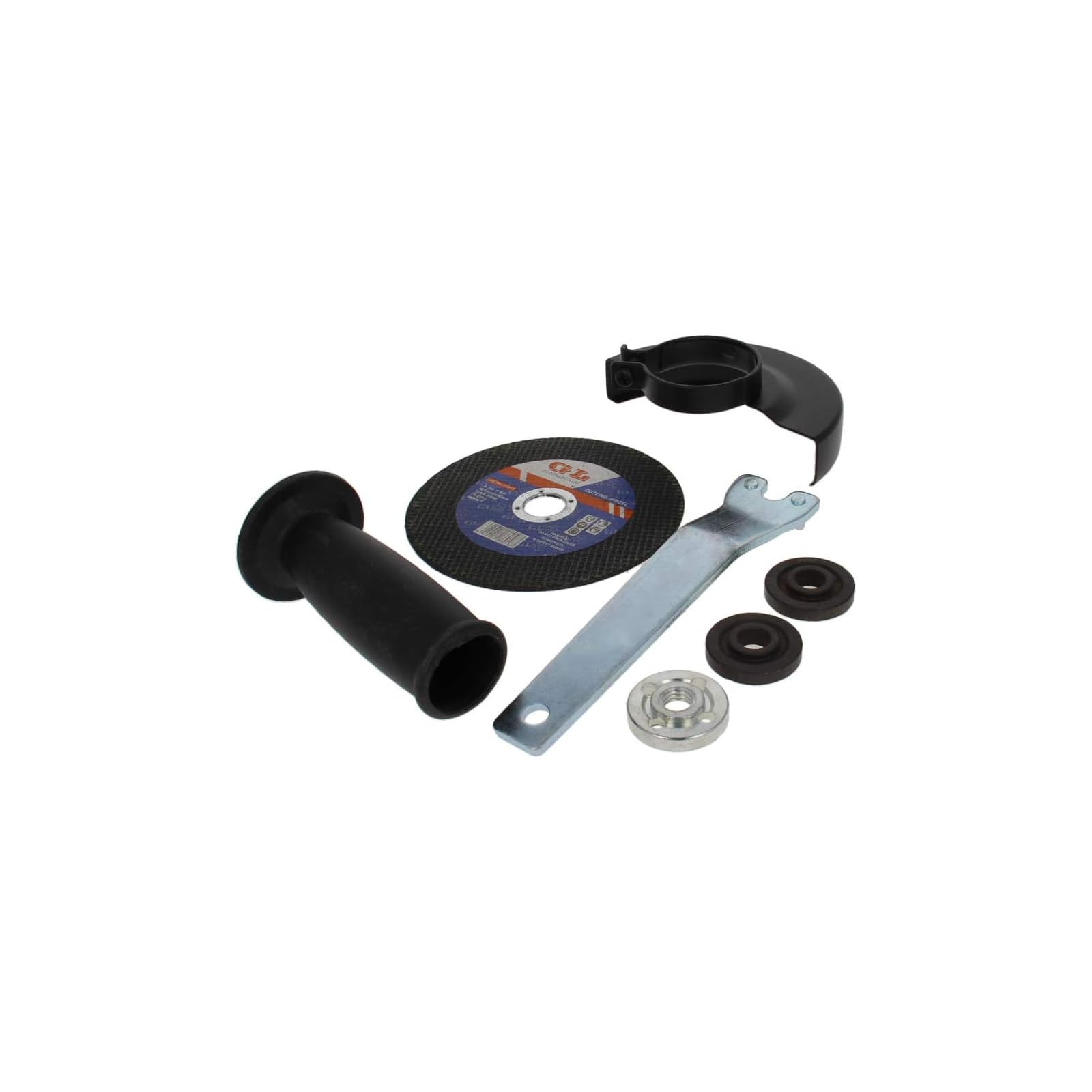 **Auniwaig Angle Grinder Accessories Kit – Metal Guard Cover, Flange Lock Nut, Wrench, Handle & Sanding Disc – Perfect for Cutting, Grinding & Polishing Metal, Wood & Concrete**