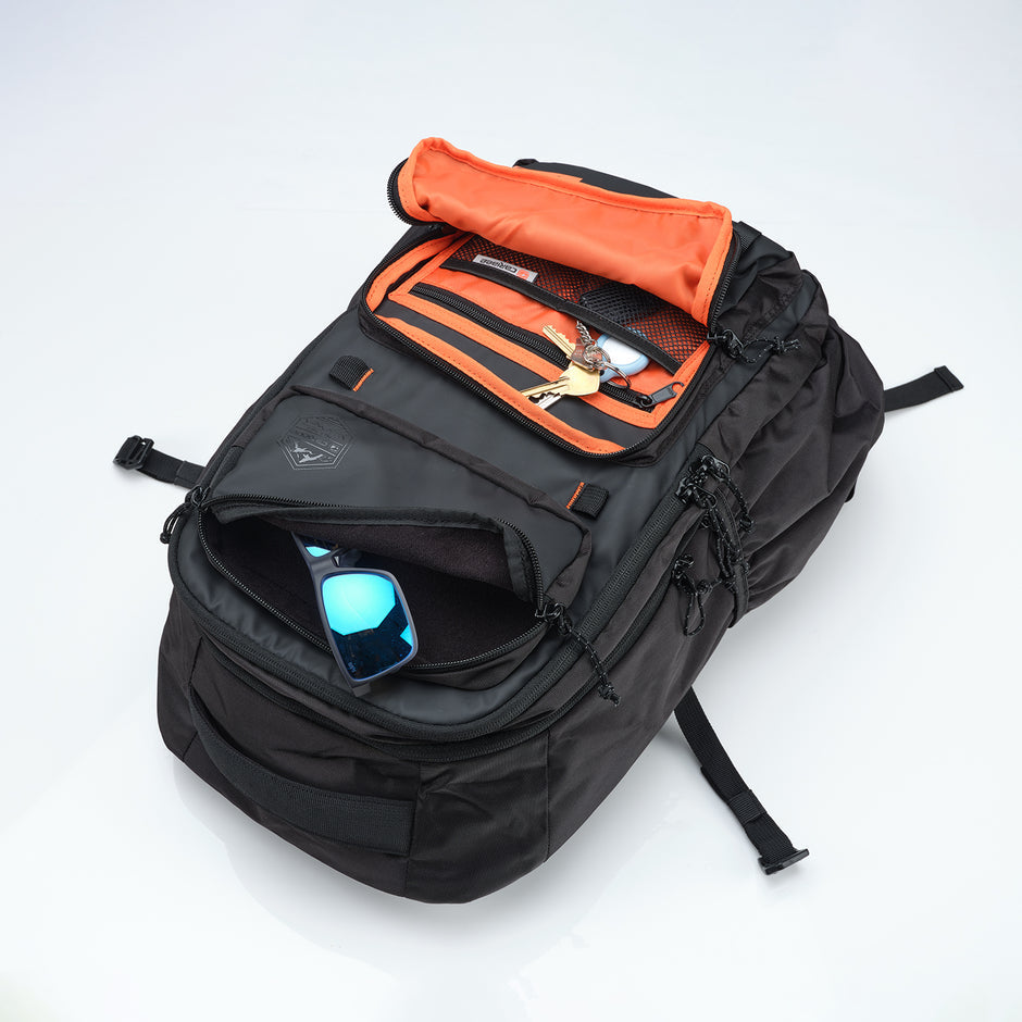 Caribee 6464 Storm 38L Overnight Backpack - Waterproof Travel Backpack for Hiking, Camping & Business Trips - Black
