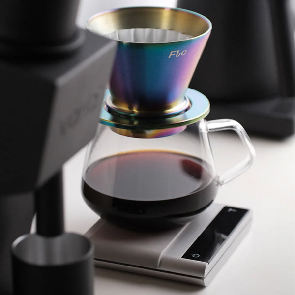 Varia x Kurasu Kyoto FLO Dripper - Premium Japanese Coffee Pour Over Dripper for Specialty Brewing at Home or Cafe | Perfect for V60, Chemex & Manual Coffee Makers