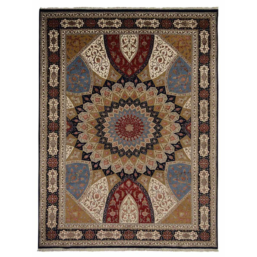 Handmade Prism Hand Knotted Rug - Premium Wool Area Rug for Living Room, Bedroom & Dining Room - Boho Chic Home Decor