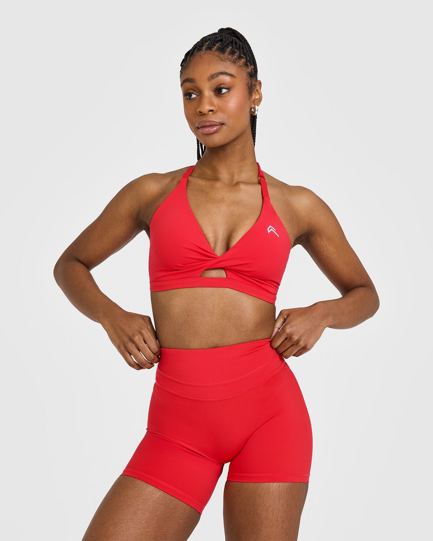 High Support Unified Twist Sports Bra for Women - Muscle Mommy Red | Perfect for Yoga, Running & Gym Workouts