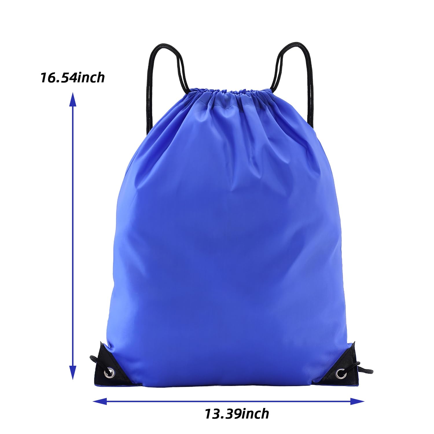10 Pack Blue Drawstring Backpacks - Bulk Cinch Bags for Gym, Travel & Sports | Lightweight Unisex String Bags for School, Beach & Outdoor Activities