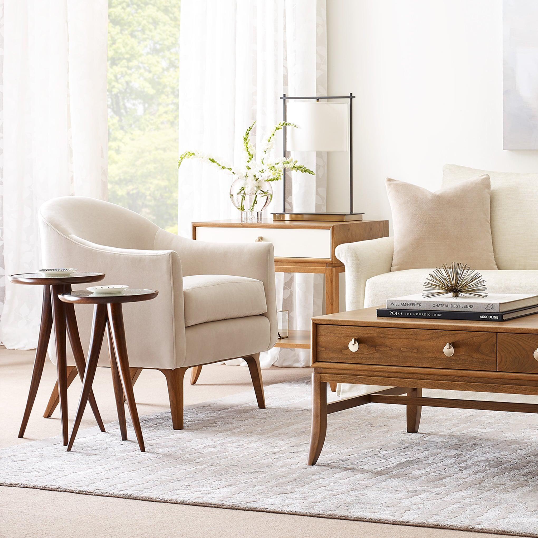 Martine 20 Inch Round Side Table - Small Drink Table for Living Room, Patio & Bedroom - Perfect Cocktail Table for Coffee, Books & Decor