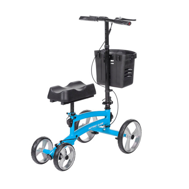 Drive Medical Nitro Glide Knee Walker - Lightweight & Adjustable Mobility Scooter for Post-Surgery Recovery, Leg Injury, or Foot Pain Relief - Ideal for Indoor & Outdoor Use