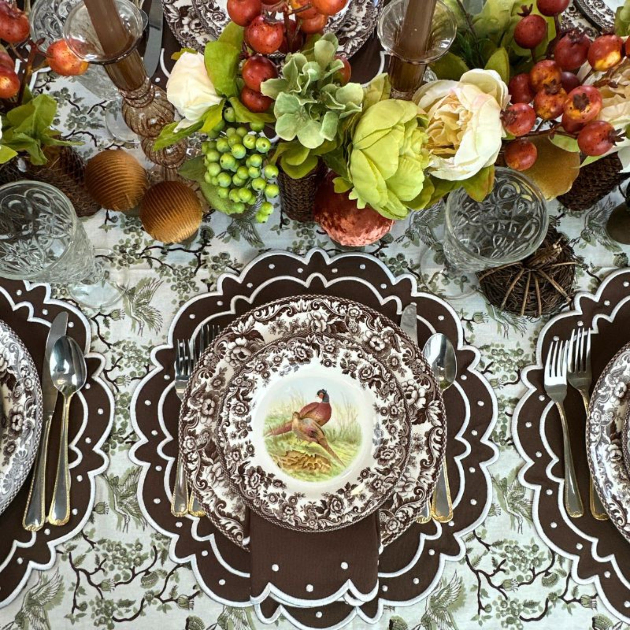 Premium Dark Cocoa Ava Placemats Set of 4 - Waterproof & Heat-Resistant Table Mats for Dining, Kitchen, and Party Decor - Elegant Home & Restaurant Tableware Accessories