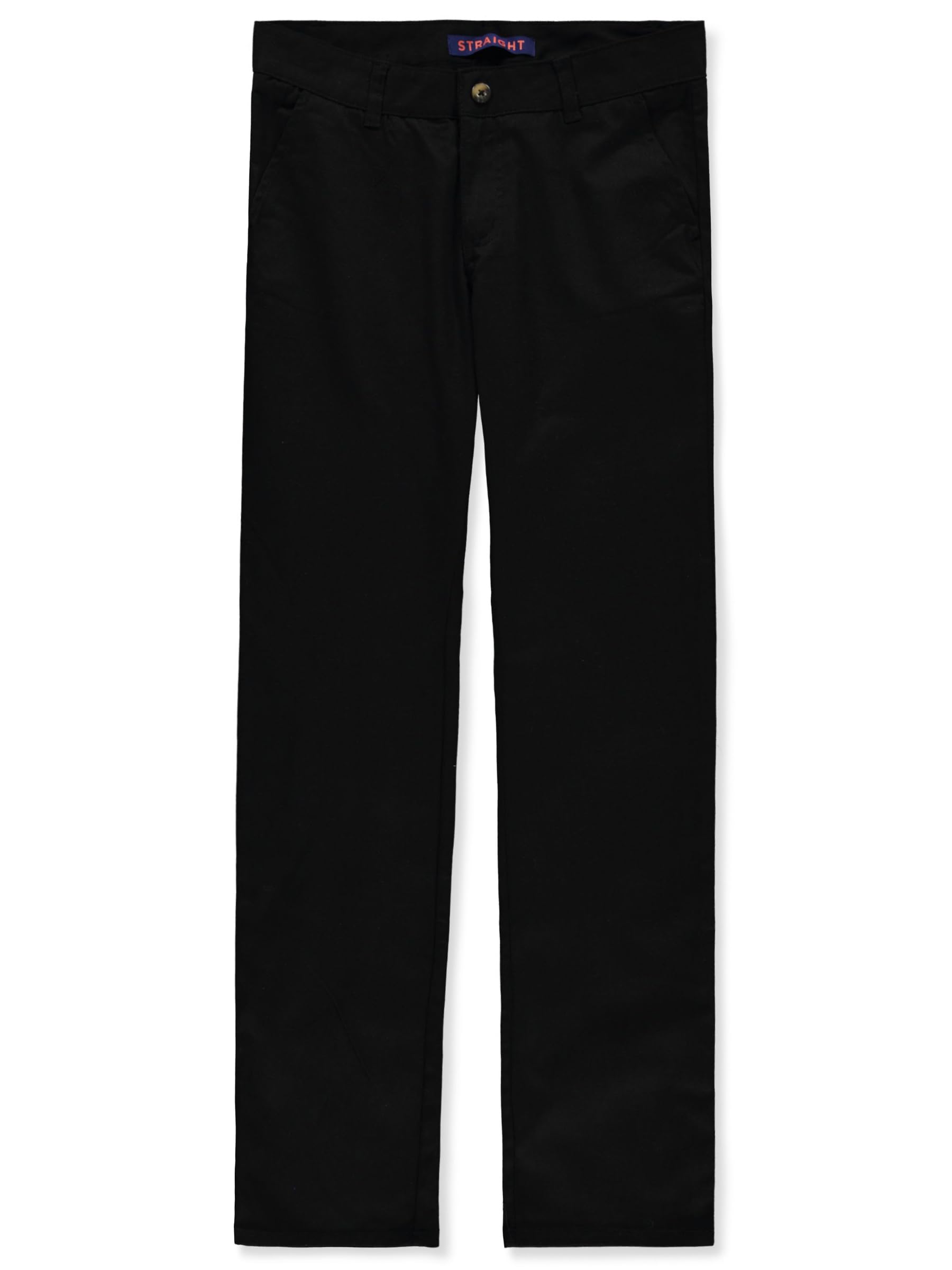 French Toast Women's Stretch Twill Straight Leg Pants - Black, Size 16 Junior Girls - Comfortable School Uniform & Casual Wear for Teen Girls