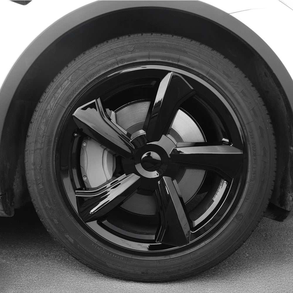 2025+ Tesla Model Y Juniper 19’’ Crossflow Wheel Cover Replacement | OEM Style Black Rim Protectors for Enhanced Protection & Style | Perfect for Road Trips & Daily Commutes