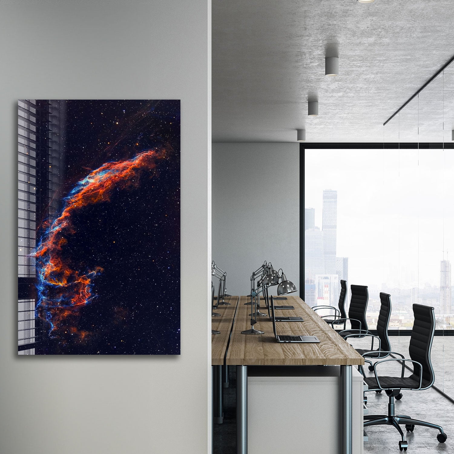 Cygnus Loop Galaxy - Stunning Deep Space Nebula Wall Art for Home & Office Decor | Perfect for Astronomy Lovers & Science Enthusiasts