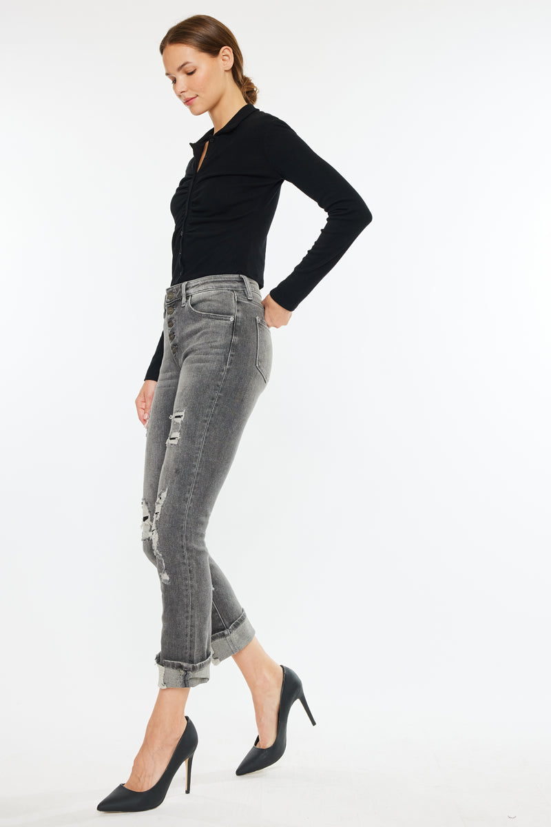 Janis High Rise Slim Straight Leg Jeans for Women - Stretchy Denim Pants with Comfortable Fit - Perfect for Casual Wear, Office & Date Night