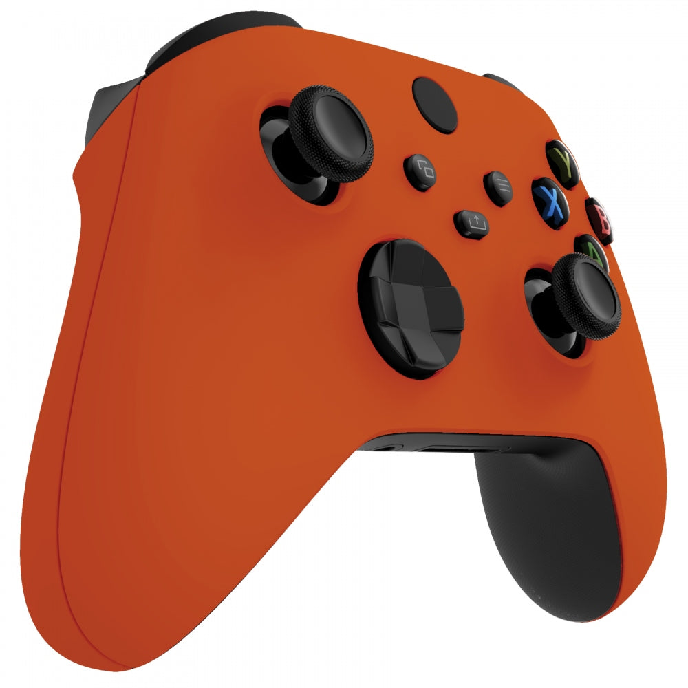 eXtremeRate Soft Touch Orange Replacement Handles & Shell for Xbox Series X/S Controller - Custom Side Rails, Front Housing & Faceplate (Controller Not Included) ZX3P304 - Perfect for Gaming, Customization & Controller Repair