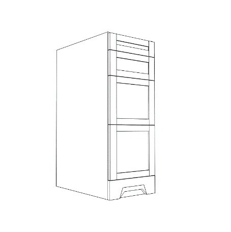 Classic Brand Tall 4 Drawer Storage Cabinet - Solid Wood Dresser for Bedroom, Living Room & Office Organization