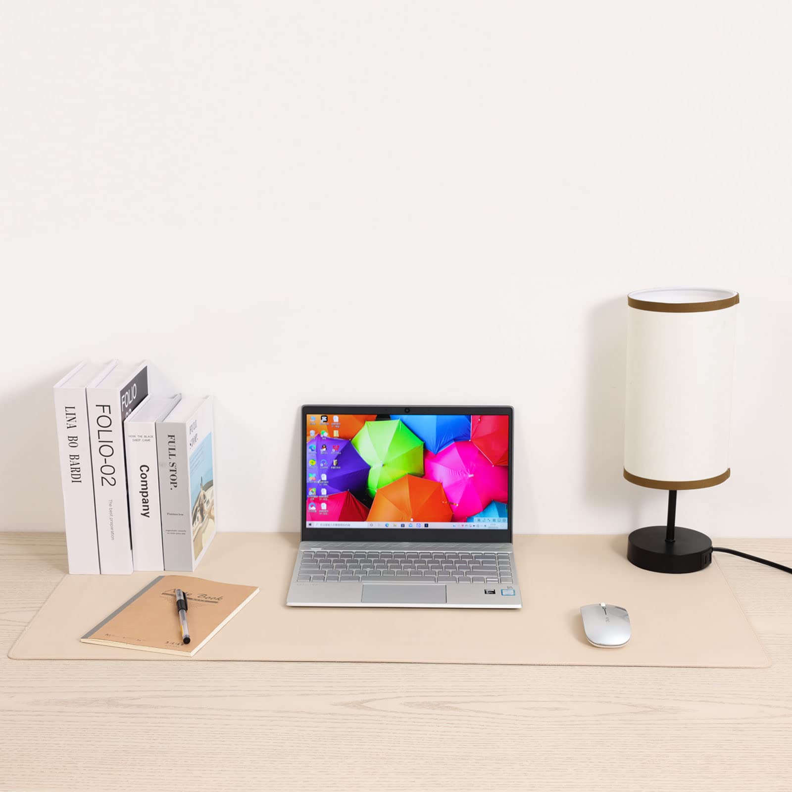 36x17 Inches PU Leather Desk Pad with Non-Slip Base - Waterproof Office Desk Mat Protector & Large Mouse Pad - Black - Perfect for Home Office, Gaming Setup, and Workspace Decor