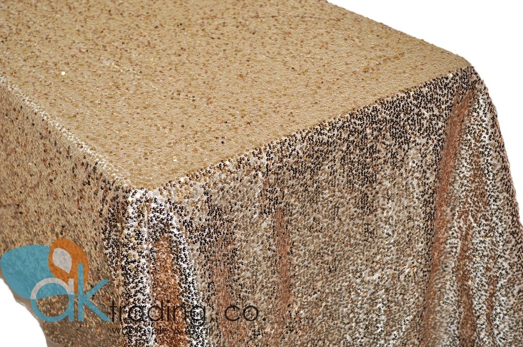 Sequin Rectangular Tablecloth - Sparkling Rain Drops Taffeta Fabric Table Cover in Blush Pink | Perfect for Weddings, Parties & Holiday Decor