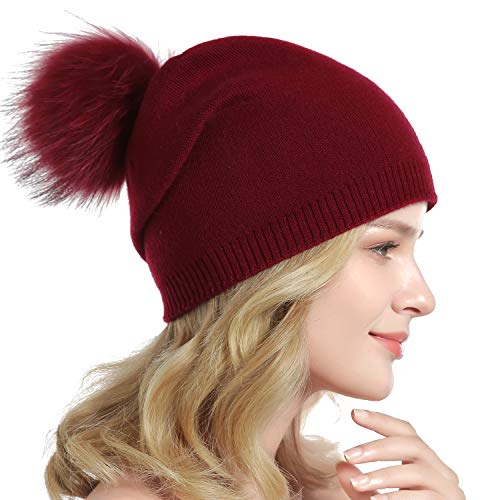 Luxury Cashmere Knit Wool Beanie for Men & Women - Soft Winter Warm Hat for Cold Weather - Perfect for Skiing, Hiking, and Outdoor Activities