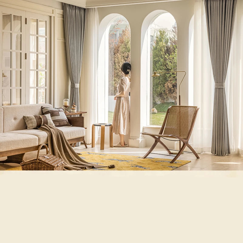 Claire Polyester Wavy Pattern Curtain Swatch - Elegant Window Treatment for Living Room, Bedroom & Home Decor