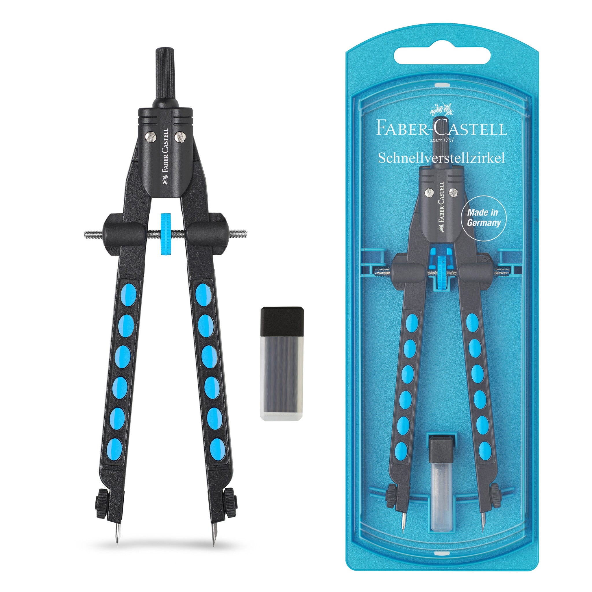Quick Set Compass - Factory Series Pearl Blue #174340 | Precision Drawing Tool for Students, Engineers & Artists | Perfect for Geometry, Drafting & Outdoor Navigation