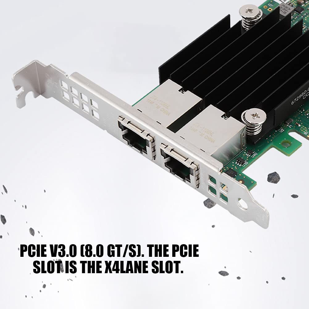 2-Port Gigabit Ethernet PCIe Network Card - X550-T2 10Gbps LAN Adapter for Desktop PC & Server | High-Speed Networking for Gaming, Video Editing & Data Centers