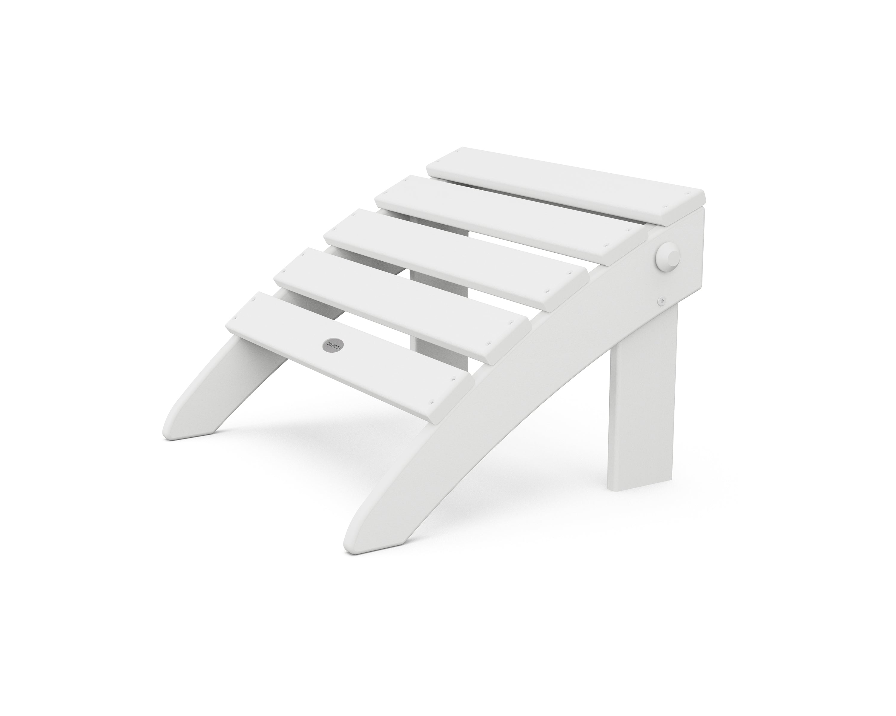 POLYWOOD Classic Adirondack Folding Ottoman - Weather-Resistant Outdoor Furniture for Patio, Garden & Poolside Use