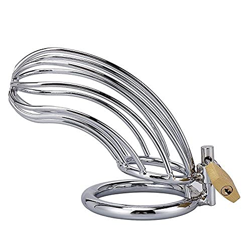 Premium Male Chastity Device - Lockable Cock Cage for Penis Training & Bondage Play | Secure Key & Lock System | Ideal for BDSM, Couples Play & Solo Exploration