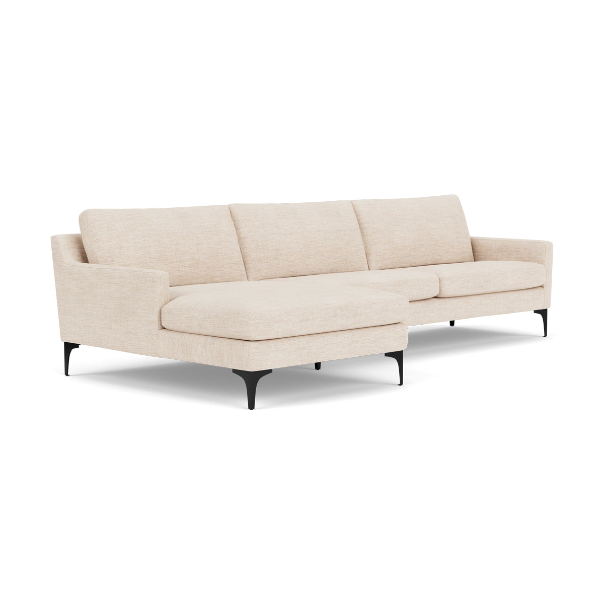 Astha Fabric Left Chaise Sofa - Modern L-Shaped Sectional Couch with Reversible Design for Living Room, Lounge & Home Theater Comfort