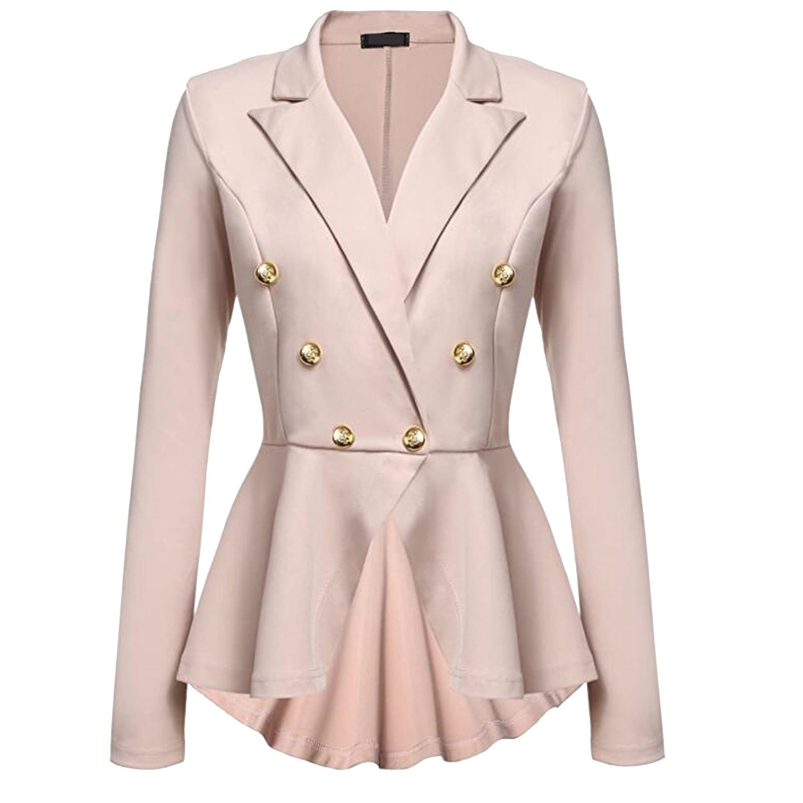 Women's Casual Blazer Suit - Notch Lapel Long Sleeve Jacket for Office & Work