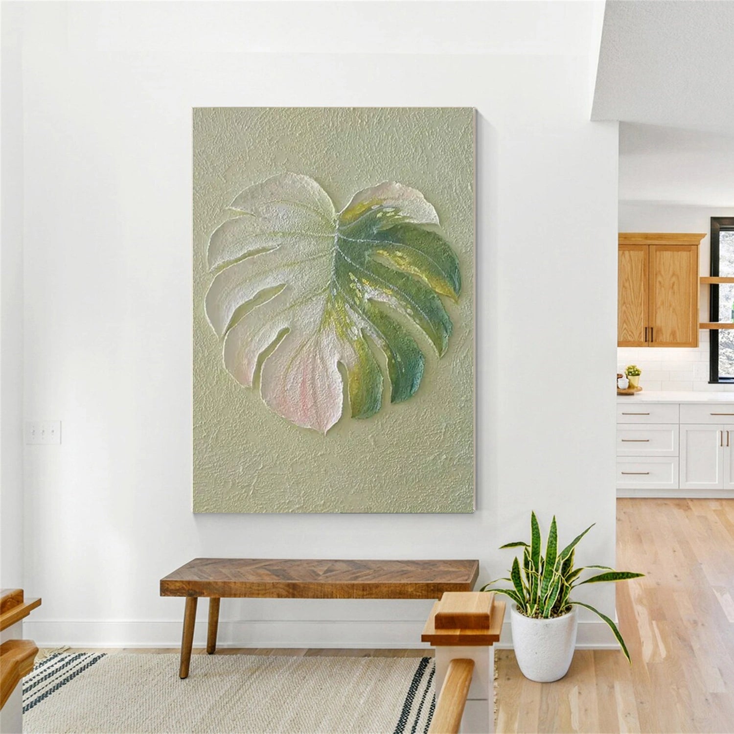 Flower and Tree Painting #FT 199 - Handmade Canvas Wall Art for Home Decor, Office, Living Room & Bedroom