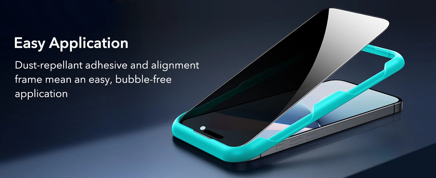 ESR iPhone 16 HD Tempered Glass Screen Protector - 9H Hardness, Anti-Scratch, Bubble-Free - Perfect for Everyday Use & Gaming Protection