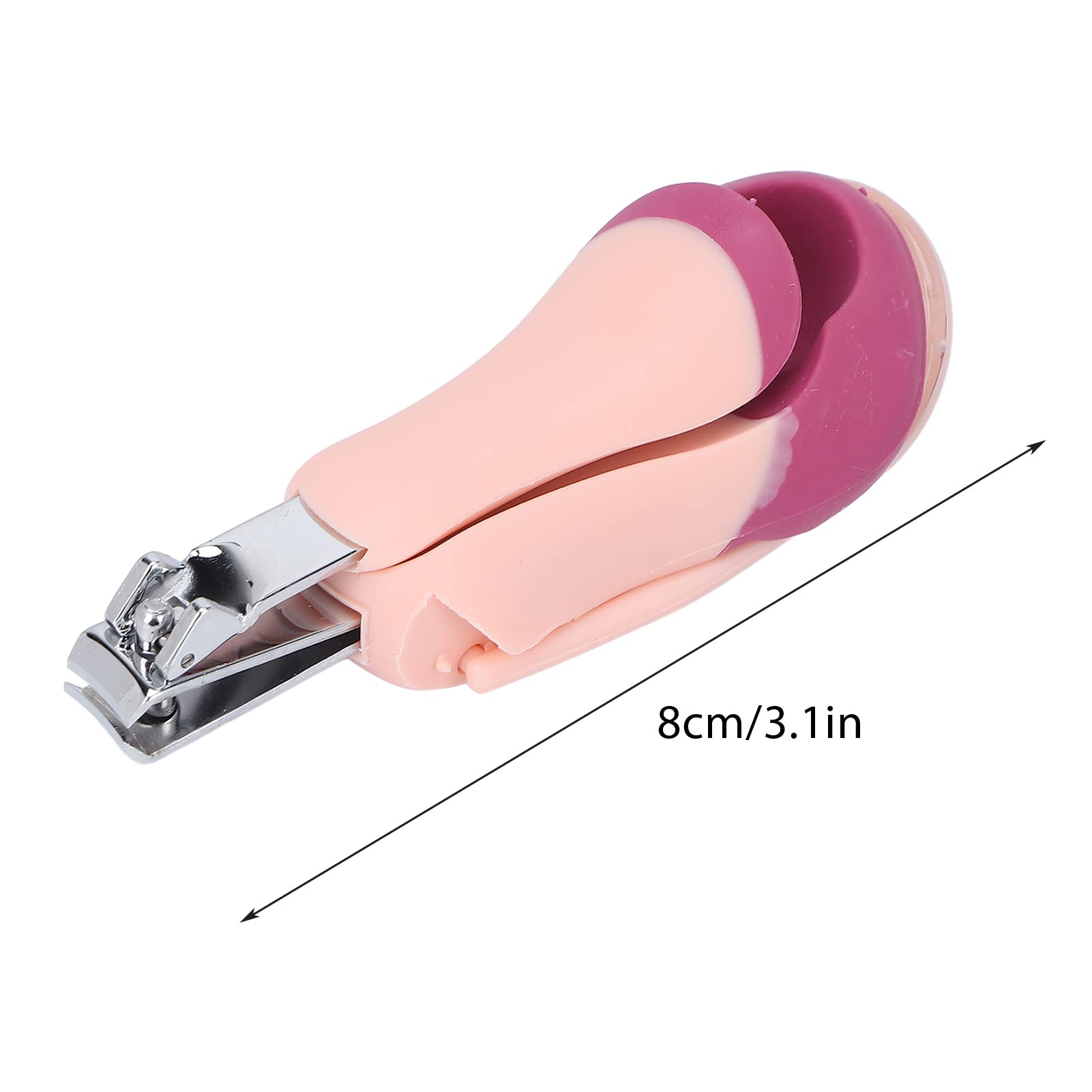 Premium Stainless Steel Nail Clipper Set - Lightweight & Portable with Ergonomic PP/TPE Handle (Pink & Rose Red) - Perfect for Travel, Home, Salon & On-the-Go Grooming