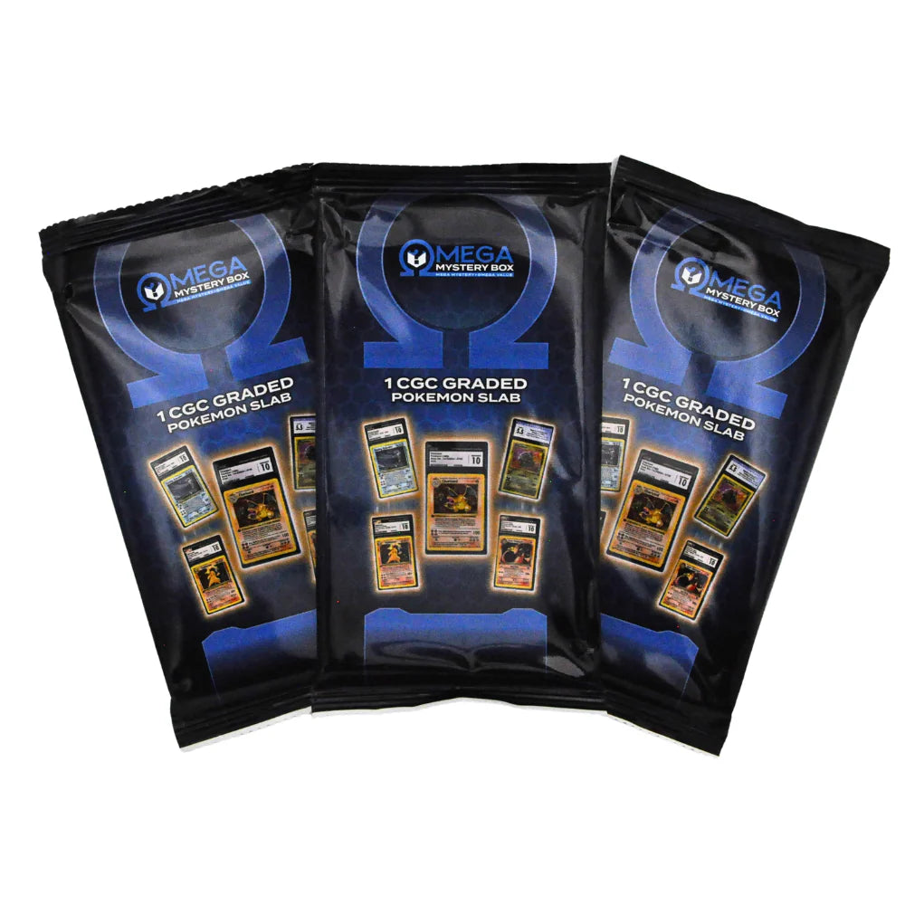 3-Pack Mega Mystery Box - Omega Beta Series CGC Graded Pokemon Slabs for Collectors & Investors | Perfect for Display, Trading & Gaming Enthusiasts