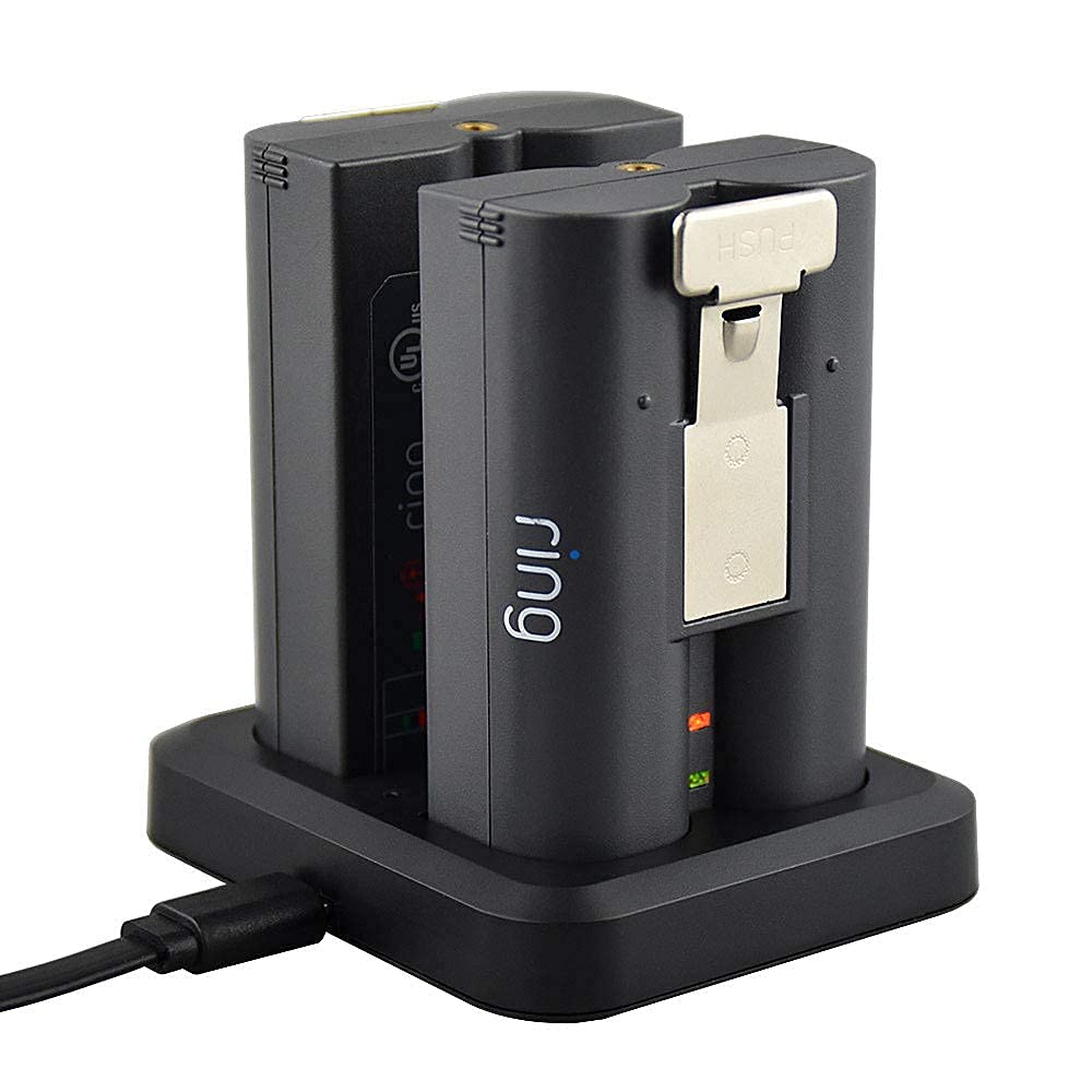 **Dual Ring Battery Charger Station for Ring Spotlight Cam, Video Doorbell 2/3/4 & Stick Up Cam - Fast Charging Dock for Rechargeable Batteries (Batteries Not Included) - Perfect for Home Security & Outdoor Monitoring**