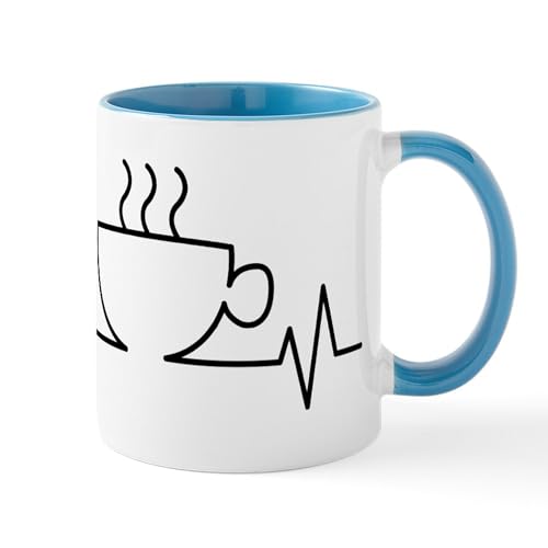 White/Blue Inside - Coffee Heartbeat