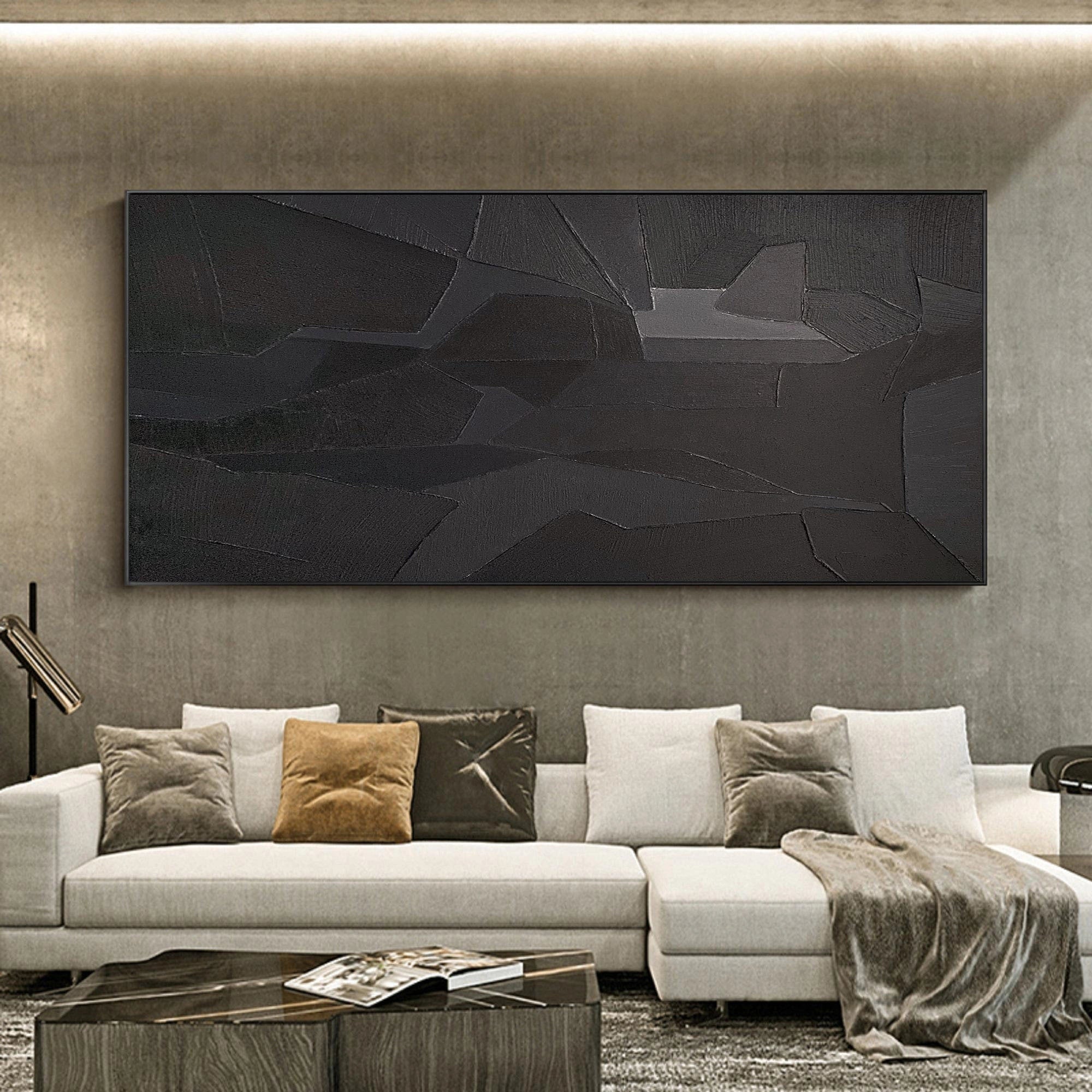 Minimalist Zen Canvas Painting #MZ019 - Modern Abstract Wall Art for Home Office Decor, Meditation Room & Living Room