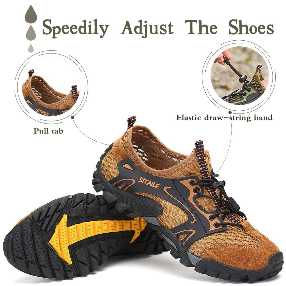 **Men's & Women's Quick-Dry Hiking Water Shoes - Barefoot Aqua Swim Shoes for Pool, Beach, Fishing & River Hiking - Lightweight Sandals for Outdoor Adventures**