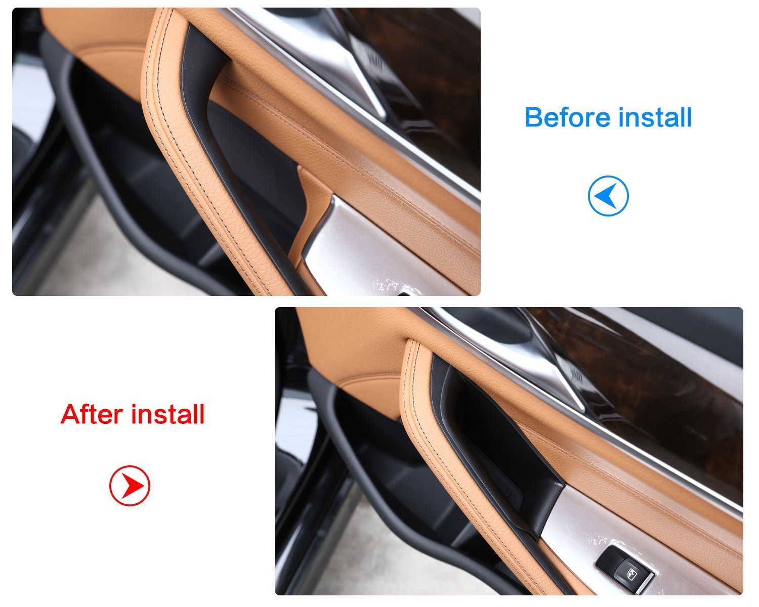 METYOUCAR Car Door Storage Box & Phone Tray Organizer for BMW 5 Series G30 (2018) - Premium Accessories for Keys, Wallet & Smartphone - Perfect for Road Trips & Daily Commute