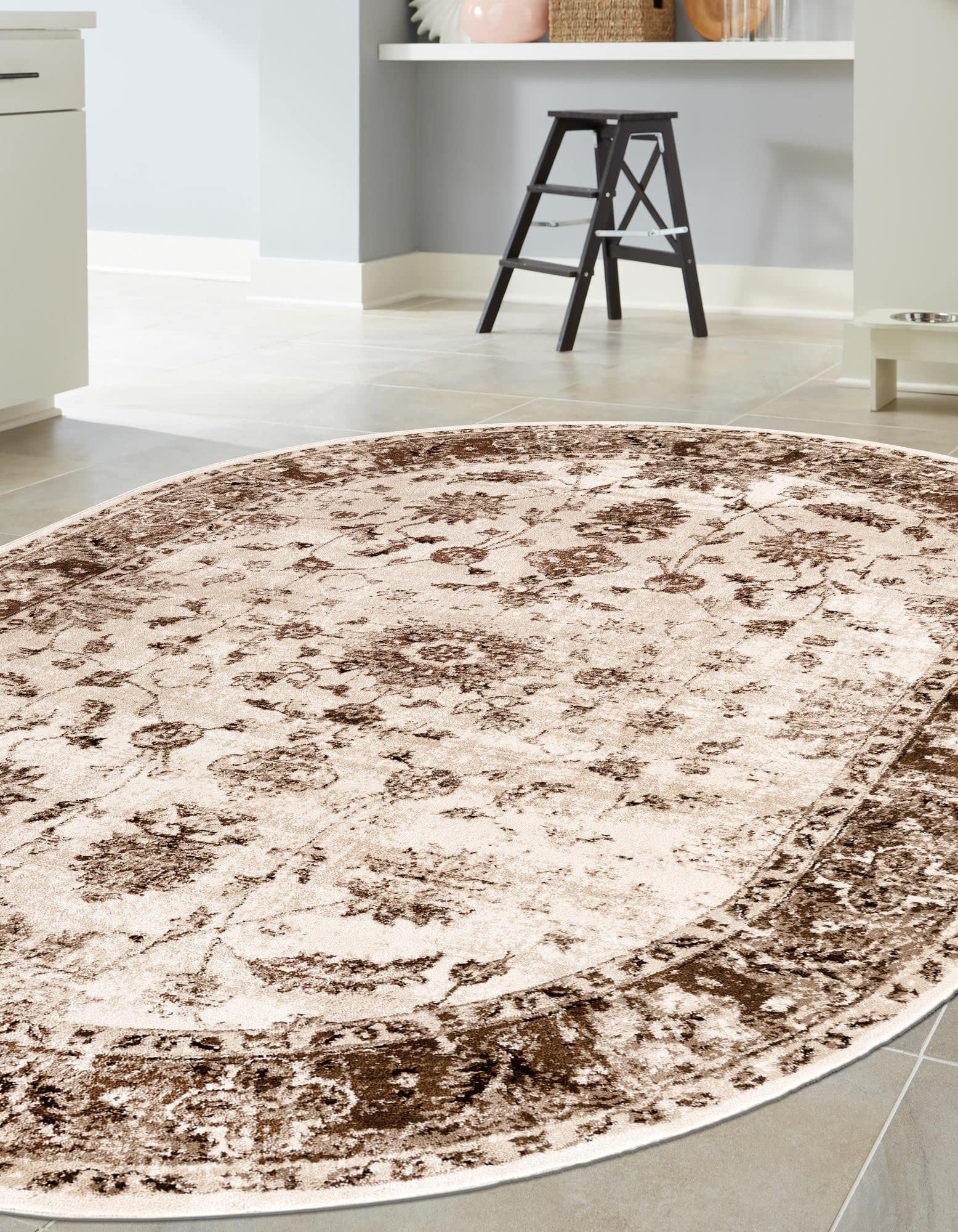 Nepal Collection 4' x 6' Oval Cream Medium Rug - Handmade Wool Area Rug for Living Room, Dining Room & Open Floor Plans | Soft & Durable Home Decor